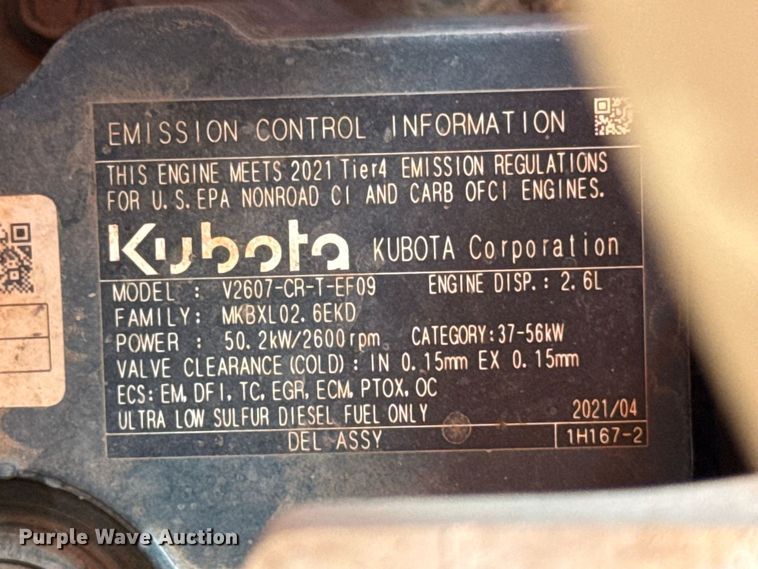 image for item FC4412 2021 Kubota SVL65-2 tracked skid steer loader
