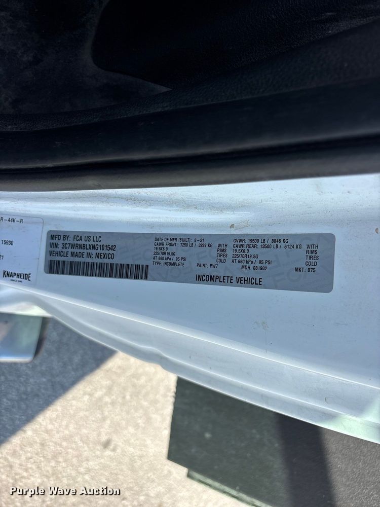 image for item FG0681 2022 RAM 5500 utility / service truck