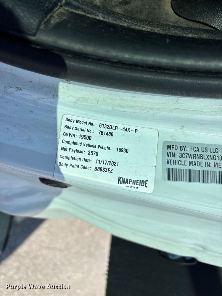 image for item FG0681 2022 RAM 5500 utility / service truck