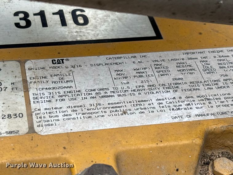 image for item FG0704 1997 Chevrolet C7500 flatbed truck