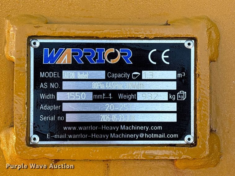 image for item FG0712 Warrior CAT320 excavator bucket
