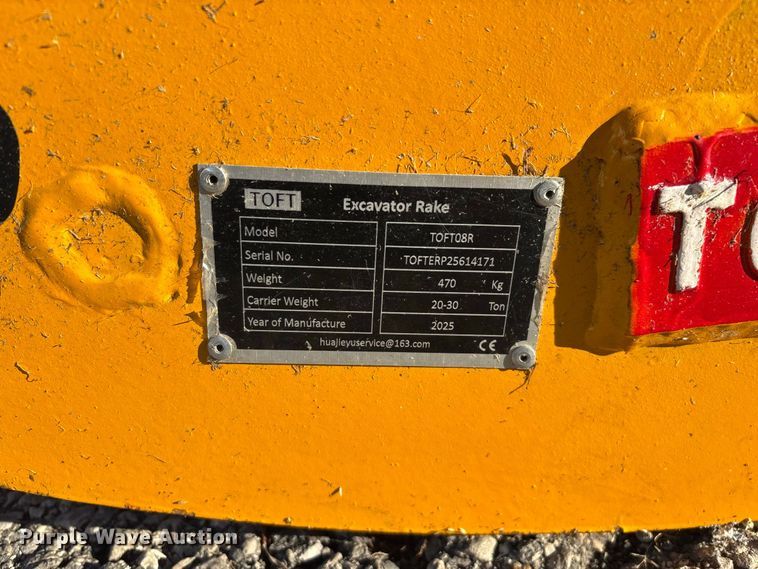 image for item FG0714 Toft TOFT08R excavator rake
