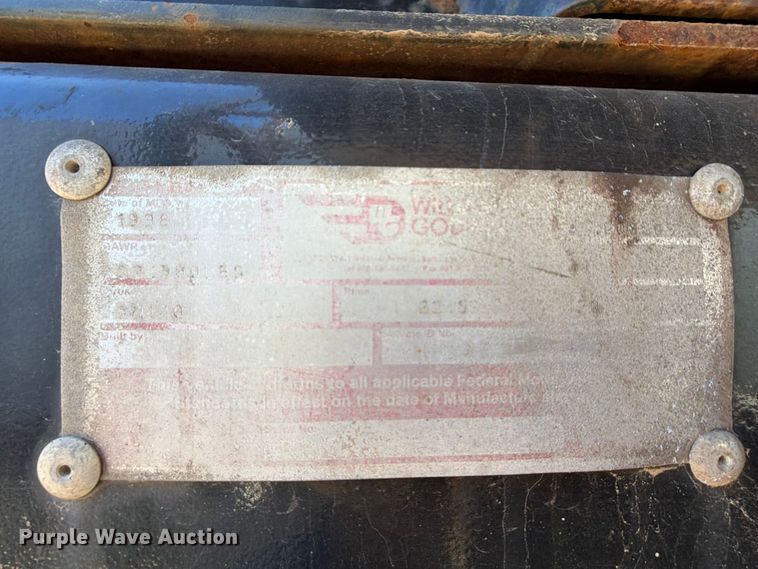 image for item FI0389 1996 Williamsen  Truck equipment  QQT end dump pup trailer