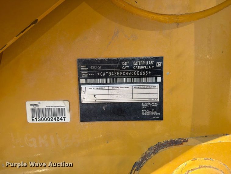 image for item FI0420 2016 Caterpillar 420F2IT backhoe