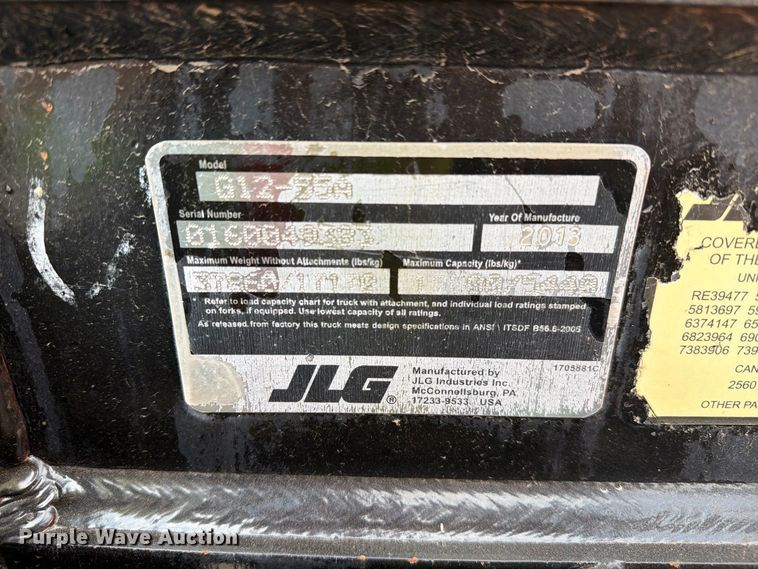 image for item FI2023 2012 JLG G12-55A Telehandler