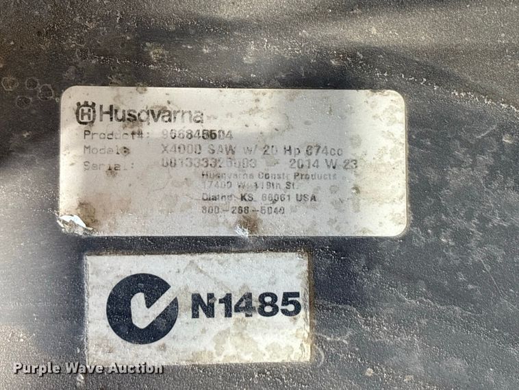 image for item FK2136 Husqvarna X4000 concrete saw