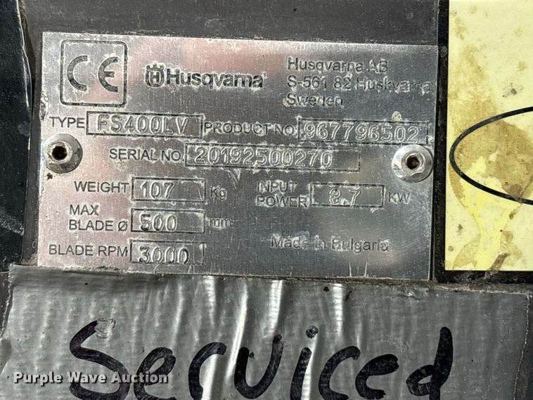 image for item FK2146 Husqvarna FS400 LV concrete saw