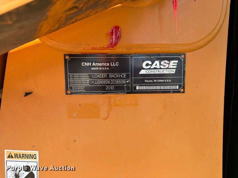 image for item FK3494 2013 Case 580 Super N backhoe