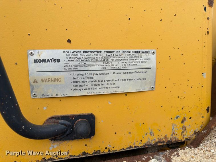 image for item FK3795 2005 Komatsu WA450 wheel loader