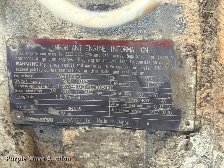 image for item FK3795 2005 Komatsu WA450 wheel loader