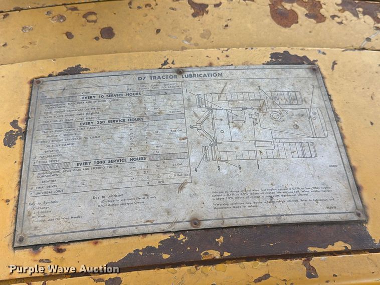 image for item FK3804 1970 Caterpillar D7 dozer