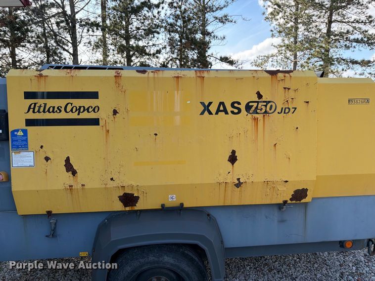 image for item FK3810 2011 Atlas Copco XAS 750 JD7 air compressor