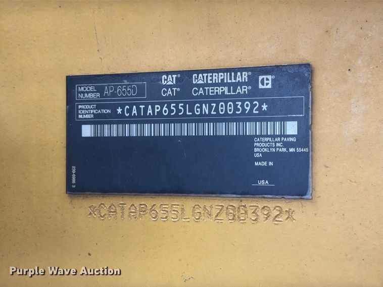 image for item FK3811 2011 Caterpillar AP655D paver