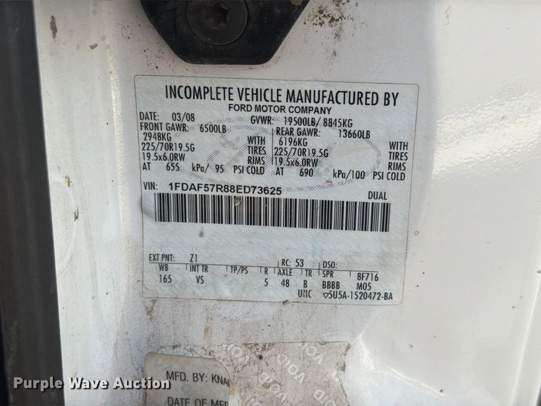 image for item FK4142 2008 Ford F550 utility / service truck