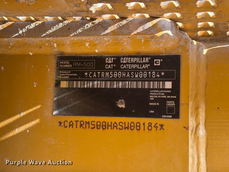 image for item FK4153 2007 Caterpillar RM500 reclaimer