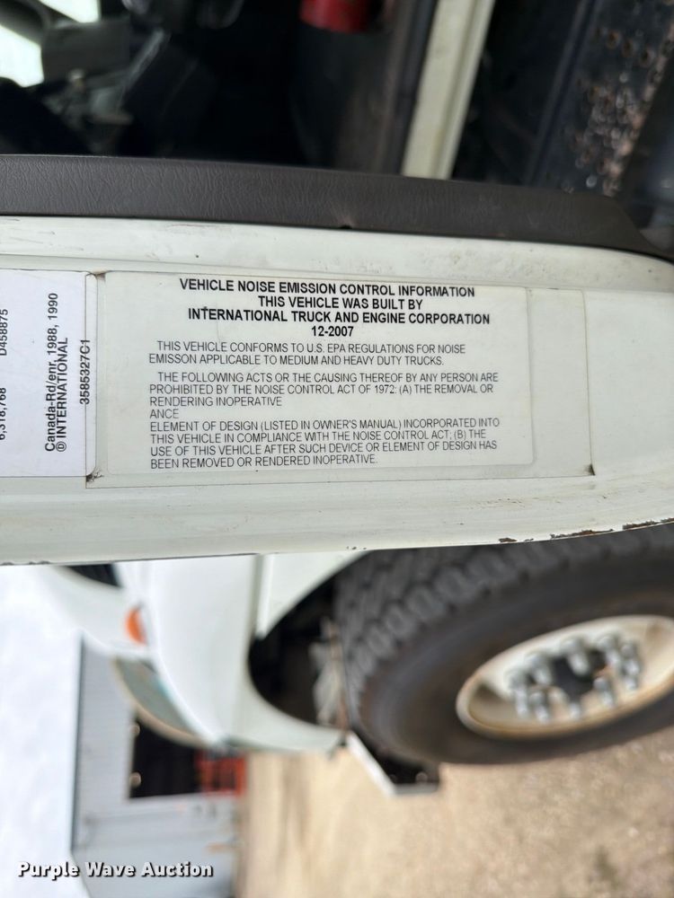image for item FK4166 2008 International 7400 SFA 6x4 sewer jetter truck