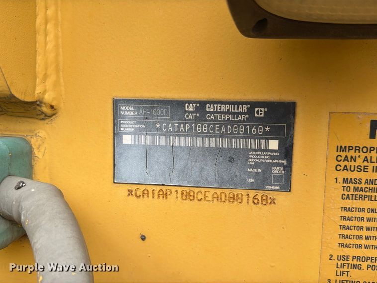 image for item FK4180 2006 Caterpillar AP1000D paver