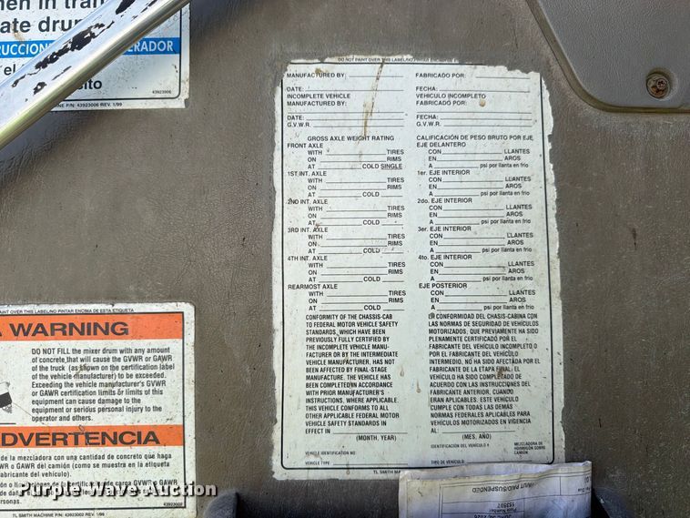 image for item FK4185 1999 Sterling ready mix truck