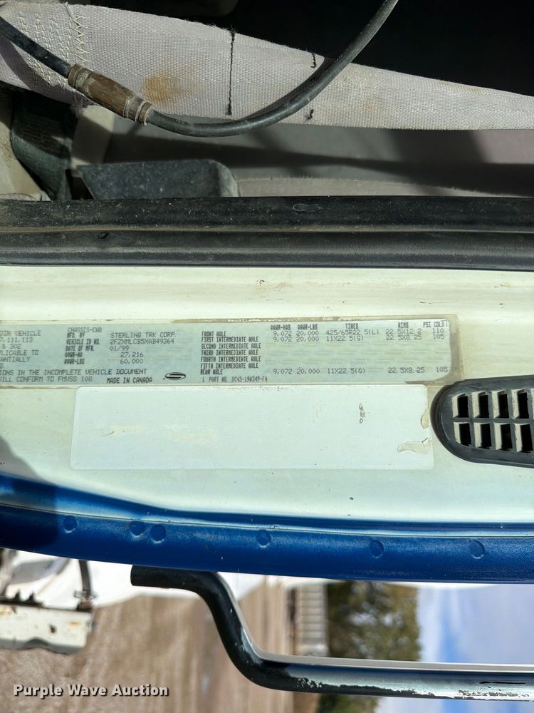 image for item FK4185 1999 Sterling L8513 ready mix truck