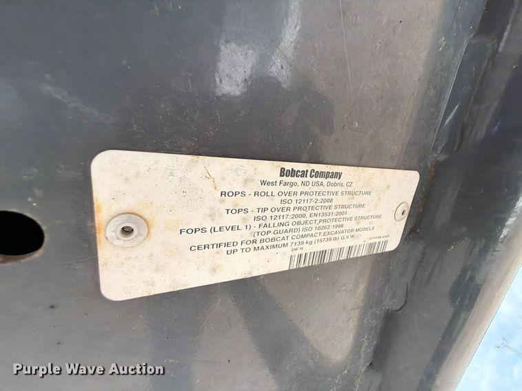 image for item FK5188 2022 Bobcat E35i mini excavator