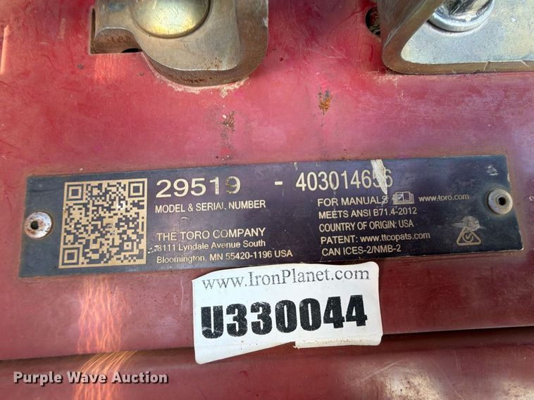 image for item FK5193 Toro 29519 aerator