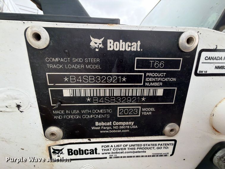 image for item FK5204 2023 Bobcat T66 tracked skid steer loader