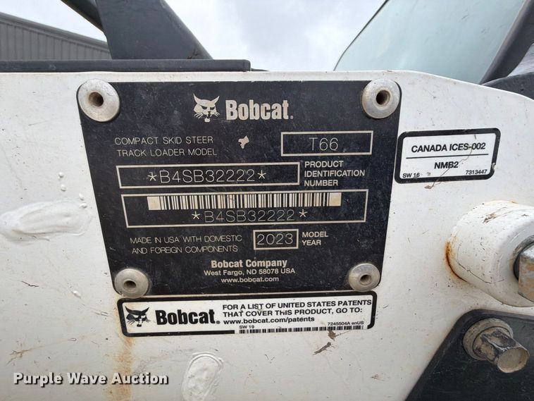 image for item FK5205 2023 Bobcat T66 tracked skid steer loader