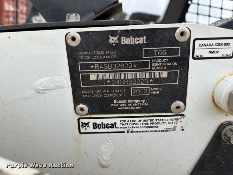 image for item FK5206 2023 Bobcat T66 tracked skid steer loader
