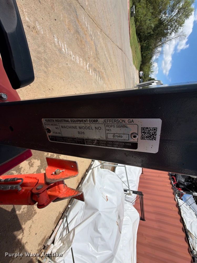 image for item FK5214 Kubota B26 backhoe