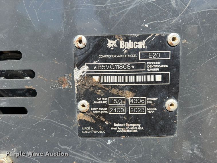 image for item FK5215 Bobcat E20 mini excavator