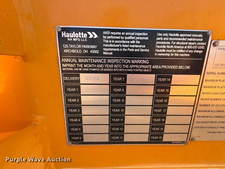 image for item FK5217 2023 Haulette 4527A boom lift