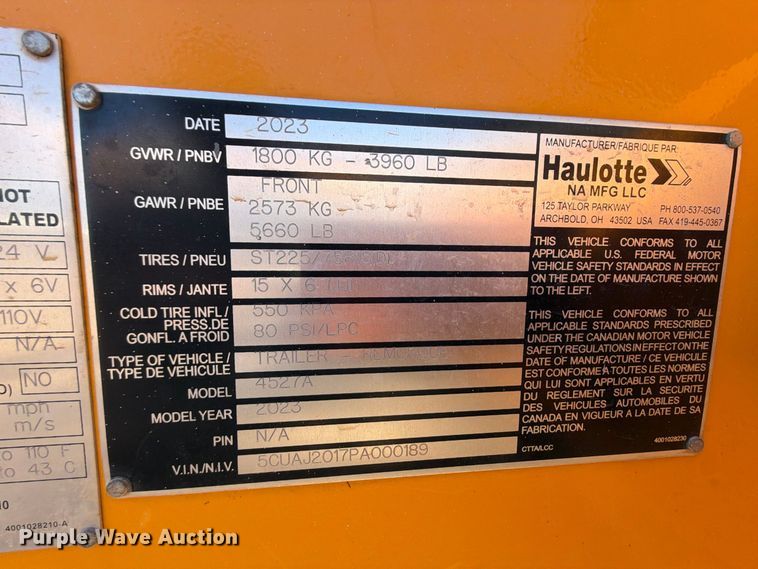 image for item FK5217 2023 Haulette 4527A boom lift