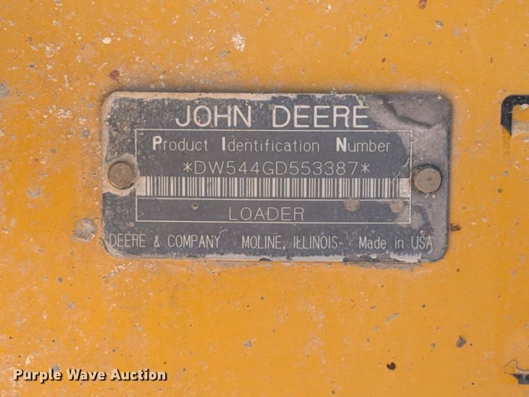 image for item FM7657 1995 John Deere 544G wheel loader