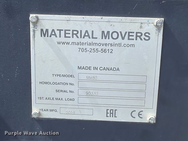 image for item FN2603 2019 Material Movers MM80 conveyor