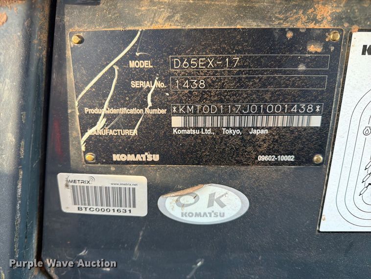 image for item FN2606 2012 Komatsu D65EX-17 dozer