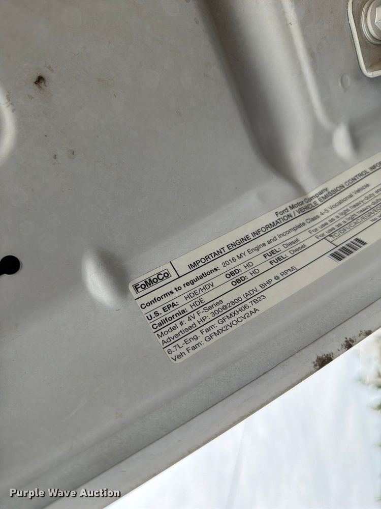 image for item FP3098 2016 Ford F550 Super Duty bucket truck