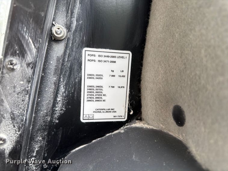 image for item FP3111 2023 Caterpillar 226D3 skid steer loader