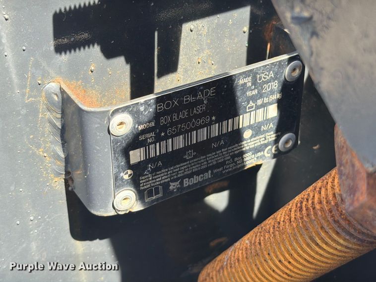 image for item FT6400 2018 Bobcat Box Blade Laser skid steer box blade