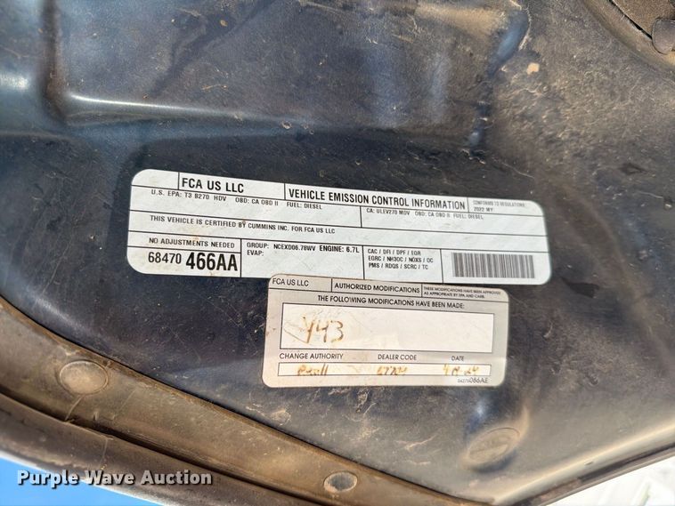 image for item FT6828 2022 RAM 3500 Crew Cab pickup truck