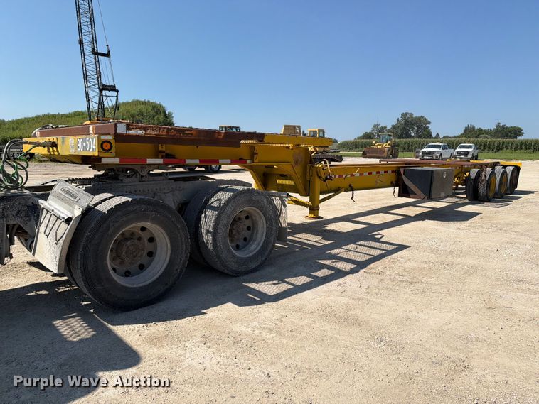 1989 Great Lakes Mfg drop deck trailer