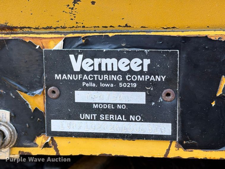 image for item FT8137 2019 Vermeer M475A trencher
