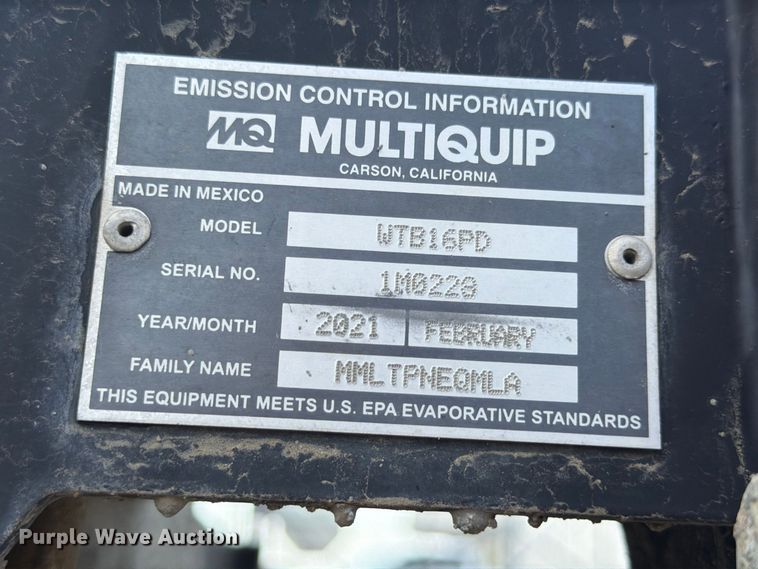 image for item FU0522 2021 Multiquip WTB16PD concrete buggy