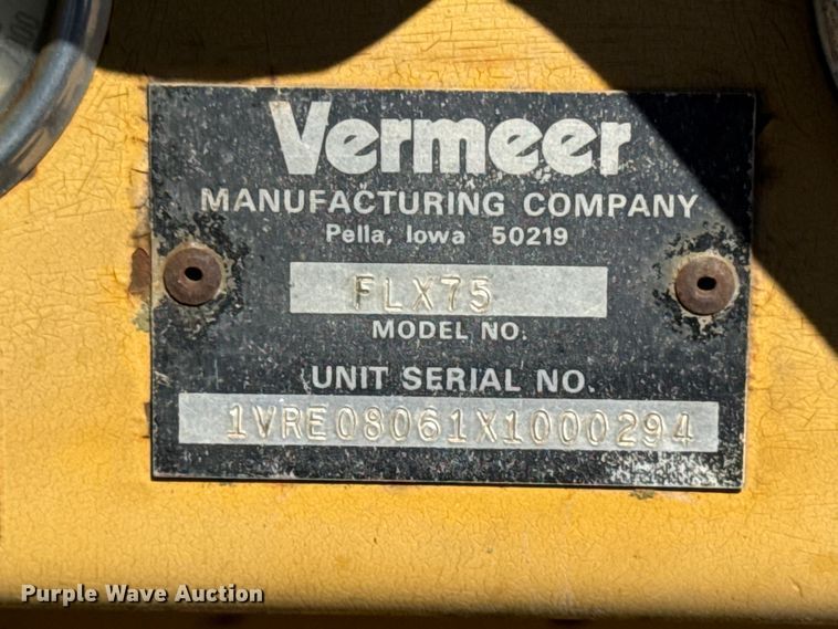 image for item OE9567 Vermeer FLX75 cable plow