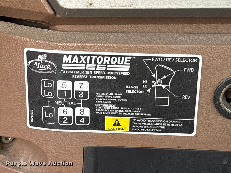 image for item YA3142 2011 Mack GU713 dump truck