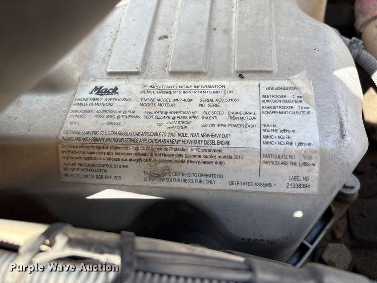 image for item YA3142 2011 Mack GU713 dump truck