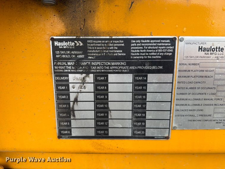 image for item YA4360 2024 Haulotte 5533A boom lift