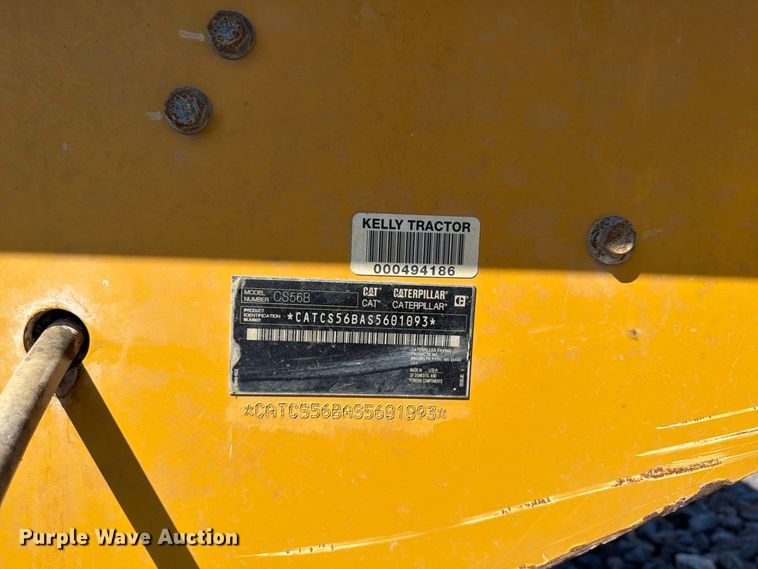 image for item YA4576 2019 Caterpillar CS56B single drum vibratory roller