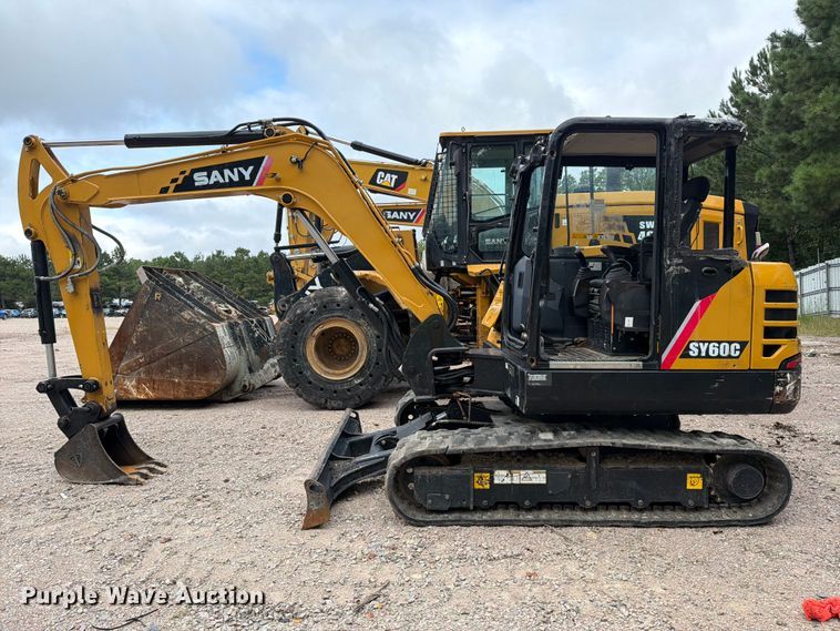 image for item YA4722 2022 Sany SY60C mini excavator