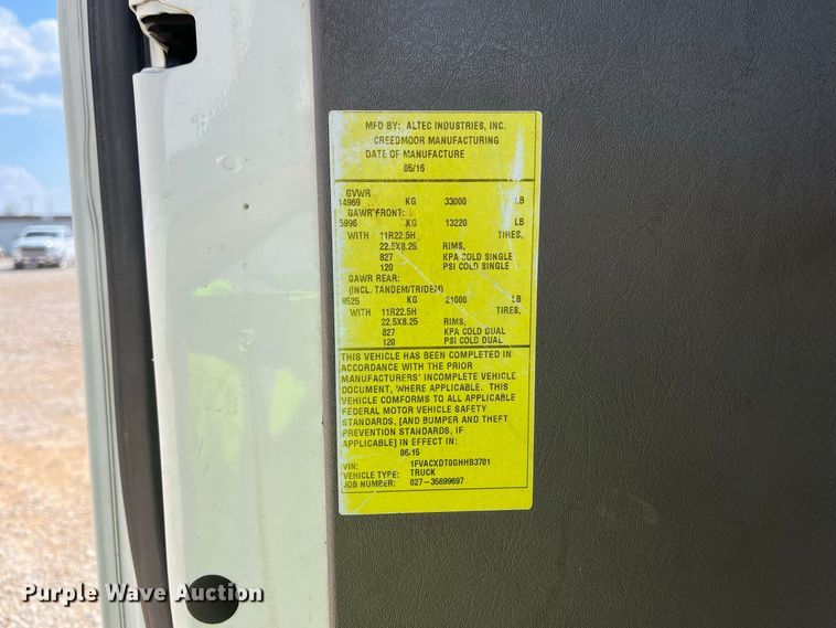image for item YA4858 2016 Freightliner Business Class M2 forestry bucket truck
