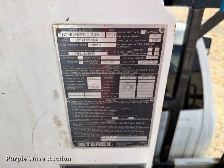 image for item YA4872 2016 RAM 5500 forestry bucket truck